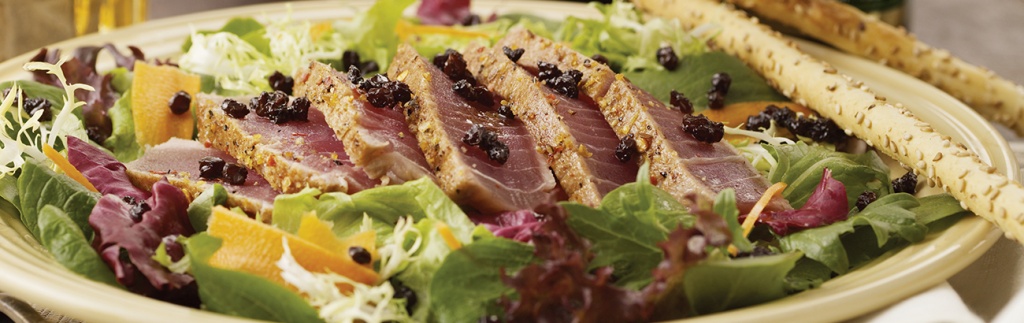 Pan-Seared Tuna on Greens