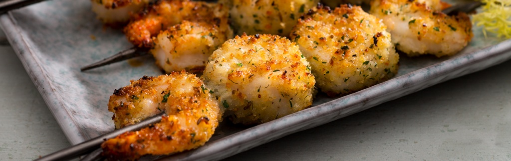 Fennel-Crusted Seafood on Skewers