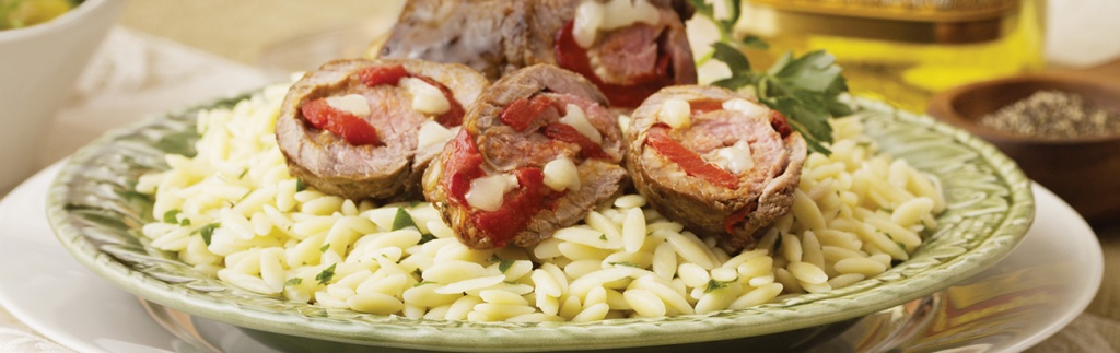 Beef Bundles with Peppers and Provolone