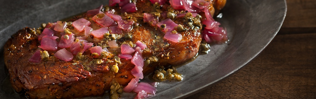 Steak with Caper Sauce