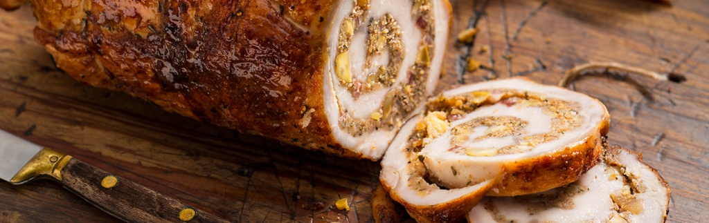Stuffed and Rolled Turkey Breast