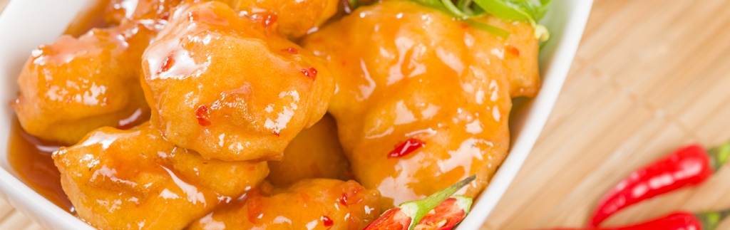 Walnut-Orange Chicken Bites