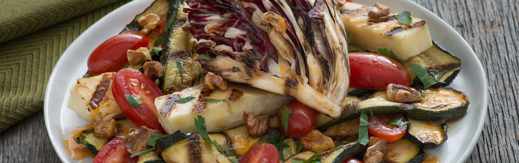 Radicchio Salad with Halloumi