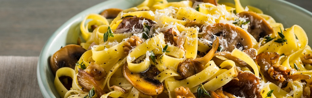 Whole Wheat Fettuccine with Mushrooms