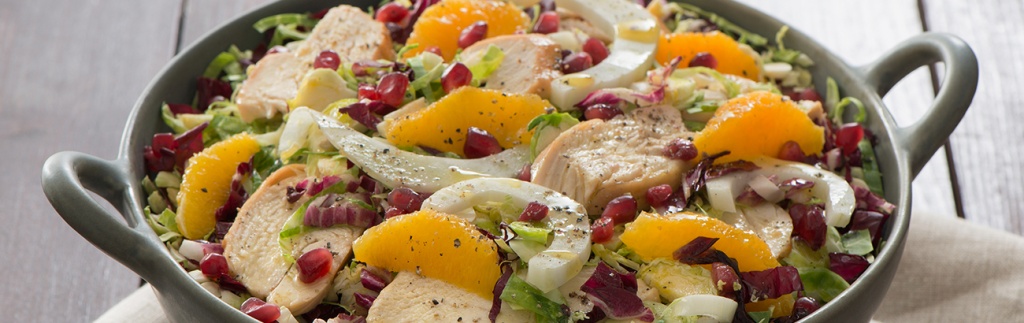 Brussels Sprouts, Fennel & Chicken Salad