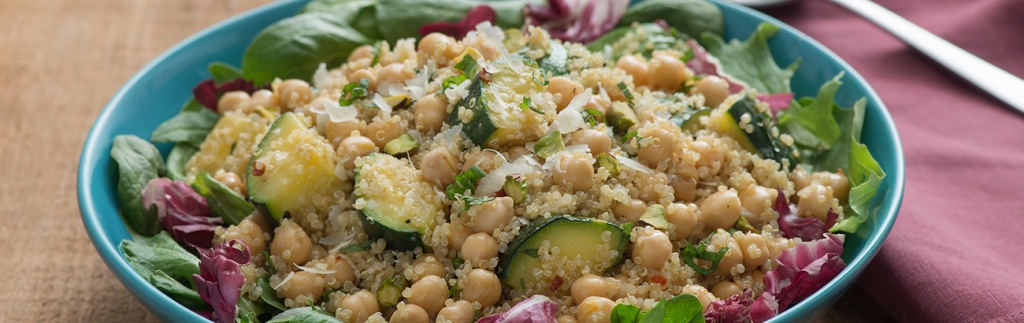 Quinoa Salad with Roasted Zucchini and Fresh Mint