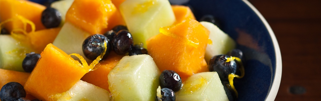 Blueberry-Melon Fruit Salad with Thyme Dressing