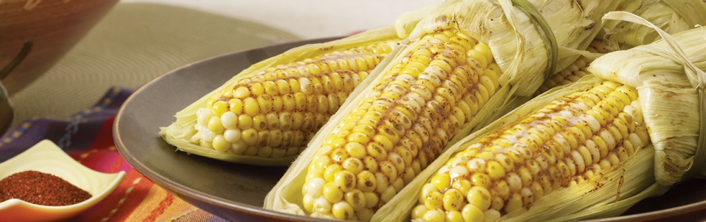 Honey and Ancho Glazed Corn