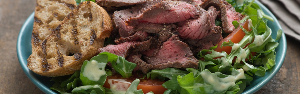 Steak and Tomato Salad with Horseradish Dressing