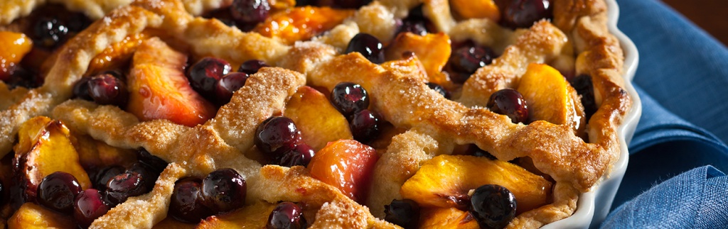 Lattice-Topped Peach and Berry Tart