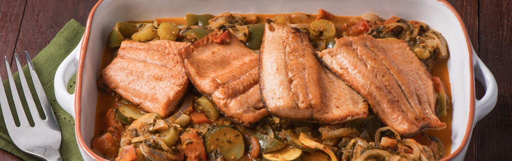 Greek Baked Fish with Vegetables
