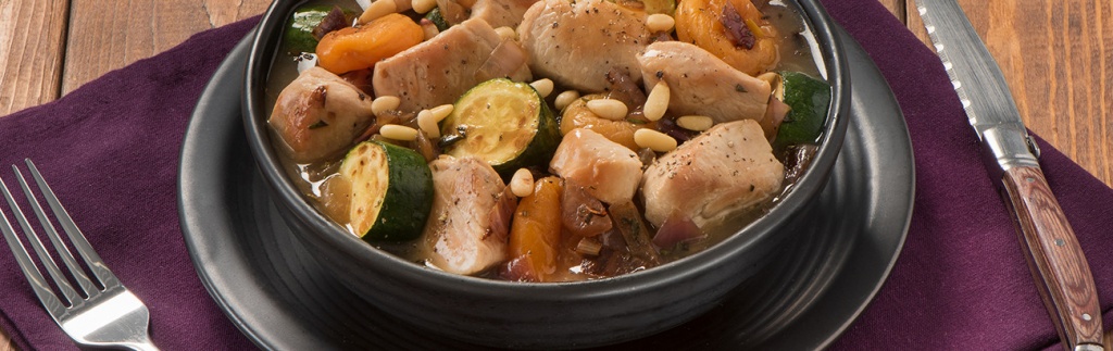 Sweet and Sharp Turkey with Zucchini and Apricots