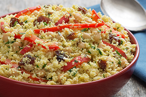 Cauliflower Couscous Salad with Turmeric Lime Dressing