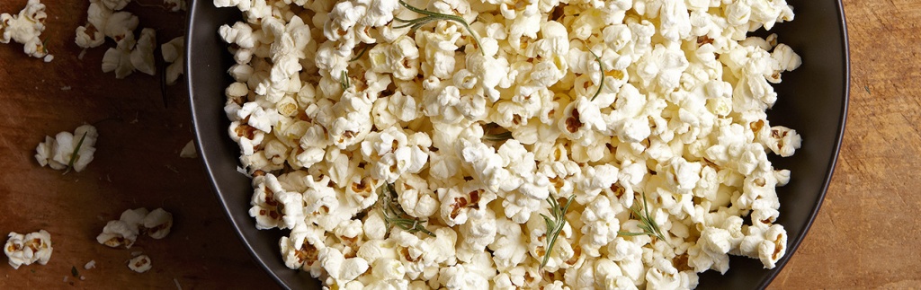 Olive Oil Popcorn with Rosemary and Parmigiano-Reggiano