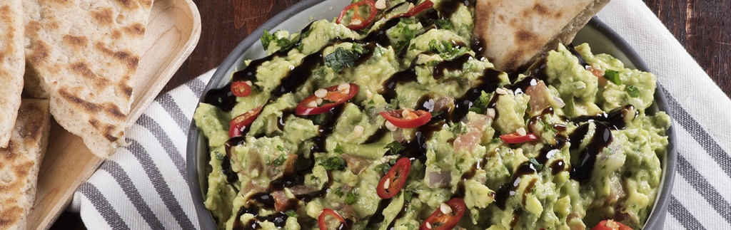 Guacamole with Balsamic Glaze