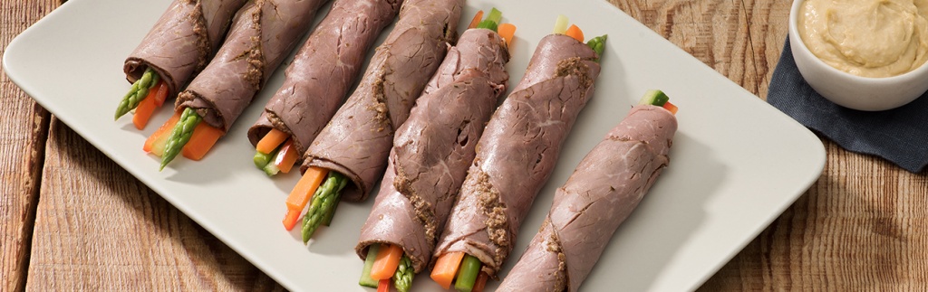 Roast Beef and Pesto Roll-Ups