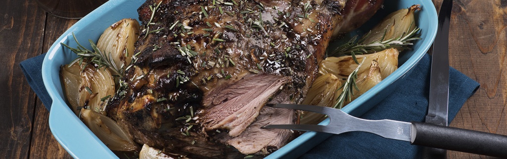 Rosemary and Raspberry Balsamic Roasted Leg of Lamb