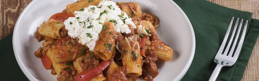 Sausage and Red Pepper Rigatoni
