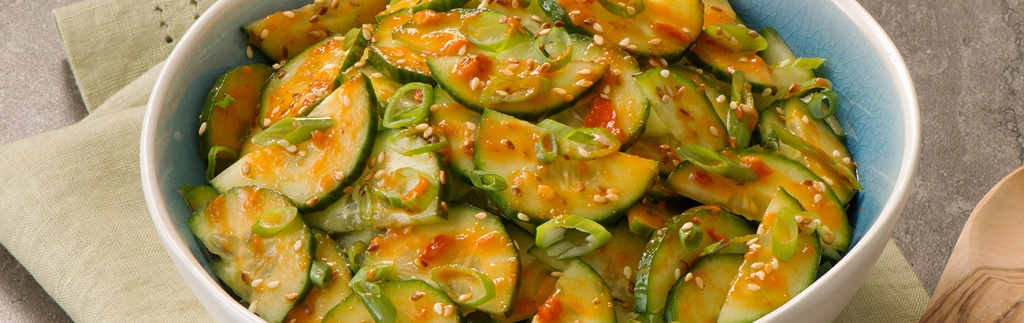 Spicy Asian Sesame Cucumber Salad