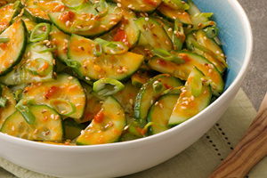 Spicy Asian Sesame Cucumber Salad