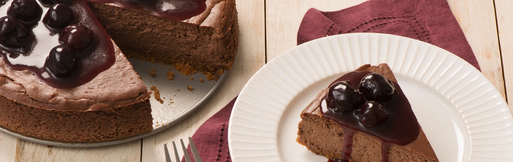 Dark Chocolate and Cherry Cheesecake