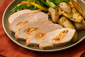 Spicy Goat Cheese Stuffed Chicken Breasts