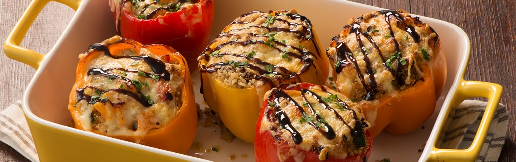 Peppers Stuffed with Ratatouille and Quinoa