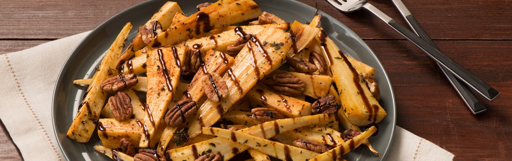 Roasted Parsnips with Pecans