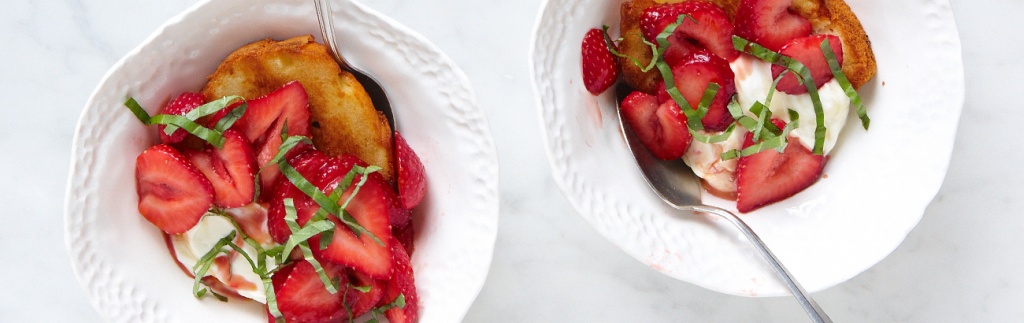 Balsamic-Macerated Strawberries with Basil
