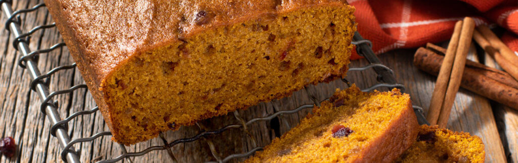 Ginger Pumpkin Quickbread with Cranberries
