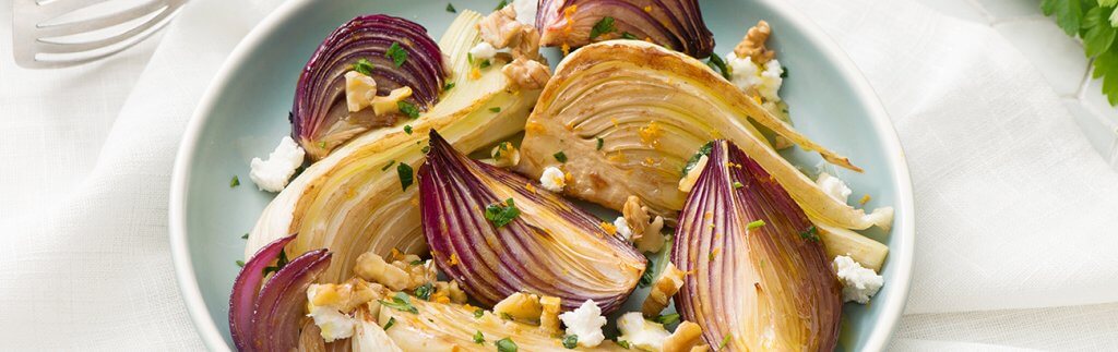 Honey Balsamic Roasted Onion and Fennel