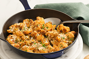 Roasted Cauliflower with Green Olives and Garlic Breadcrumbs