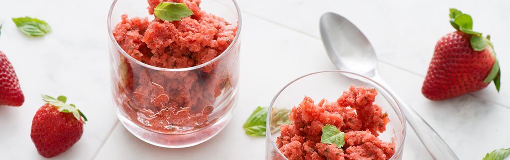 Strawberry Balsamic Granita