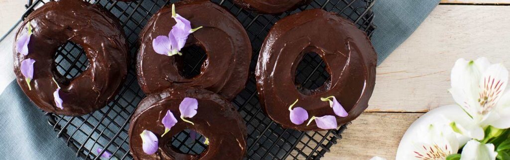 Baked Olive Oil Chocolate Donuts with Hidden Veggies