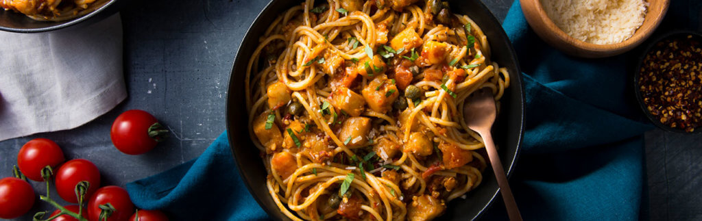Spaghetti with Sicilian Eggplant Pesto Sauce