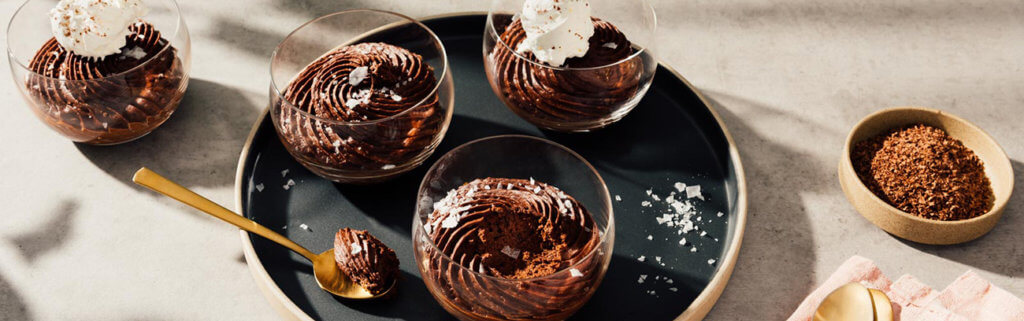 Salted Dark Chocolate Olive Oil Mousse