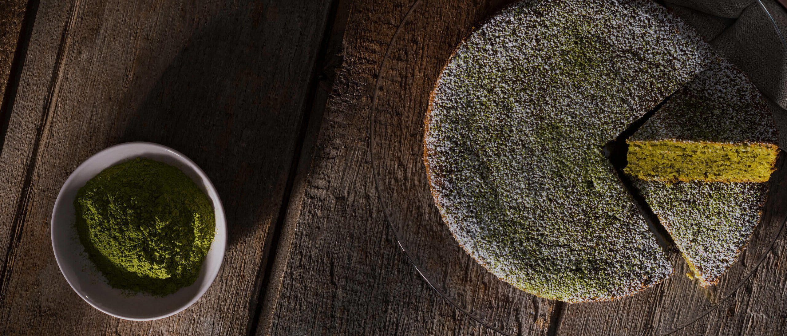 Olive Oil Matcha Cake