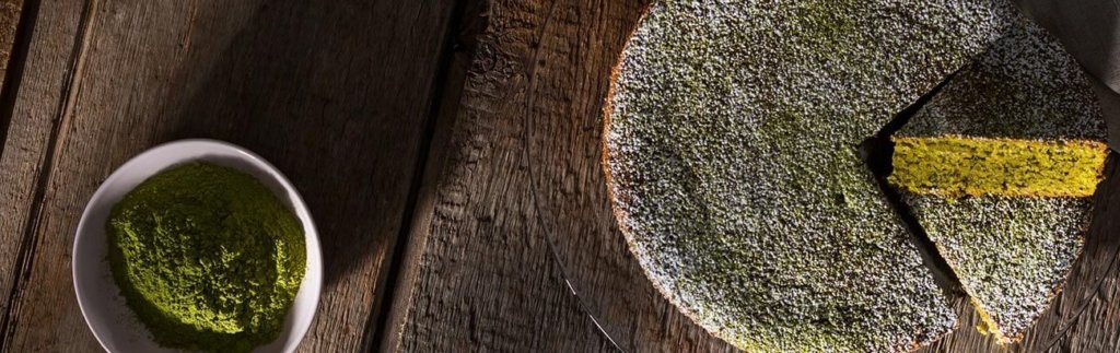 Olive Oil Matcha Cake