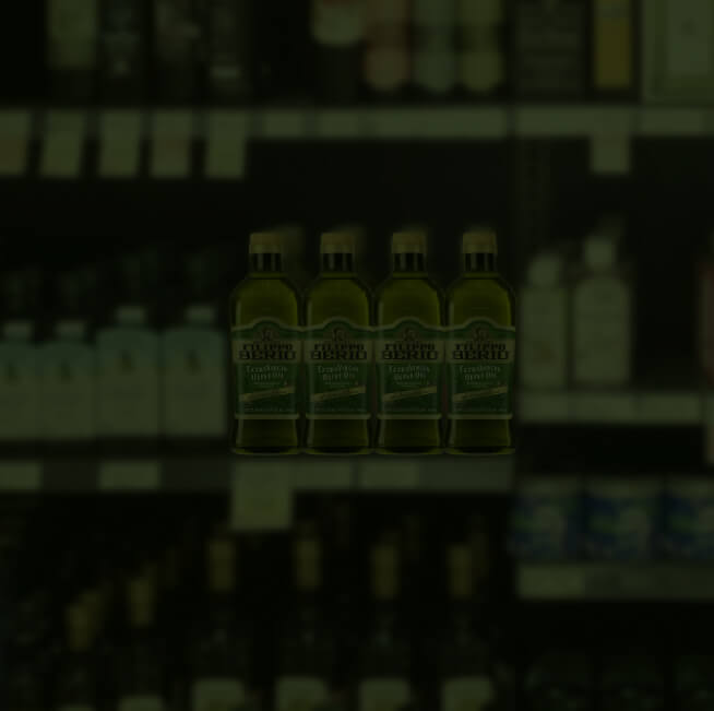 Filippo Berio Olive Oil on the shelf