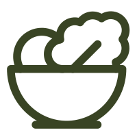 Salad in a bowl icon