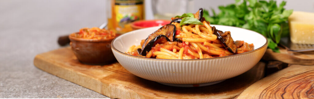 Grilled Vegetable Sauce Spaghetti alla Norma