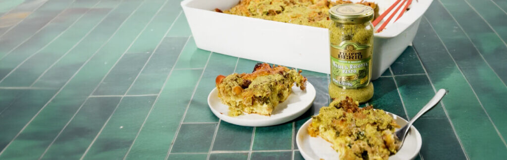 Pesto Breakfast Casserole